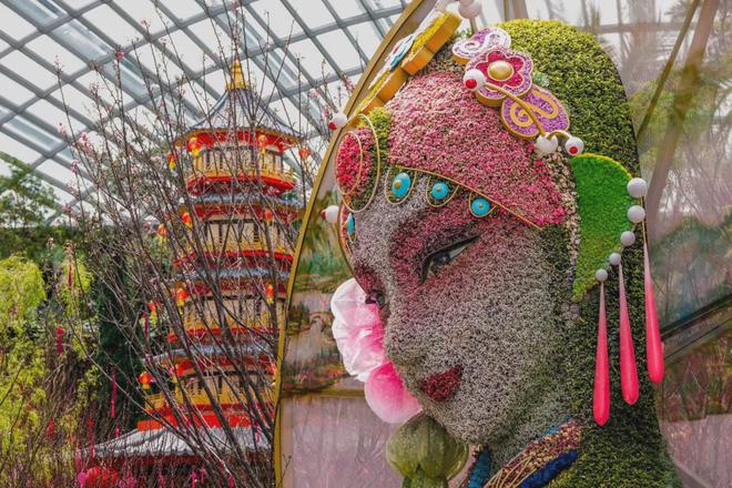 “春花盛开之白蛇传”花卉展在新加坡滨海湾花园揭幕(图9)